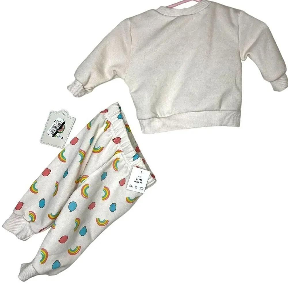 NEW Cocomelon Full Of Love Sweatshirt Jogger Set 0-3M